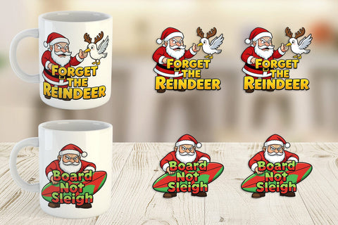 Mug Wrap Grumpy Surfer Santa Sarcastic Quotes Sublimation artnoy 