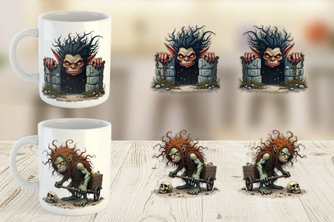 Mug Wrap Grumpy Troll Sublimation artnoy 