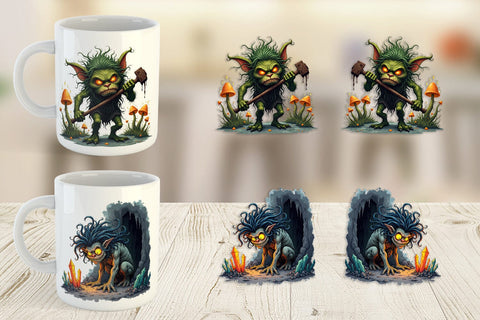 Mug Wrap Grumpy Troll Sublimation artnoy 