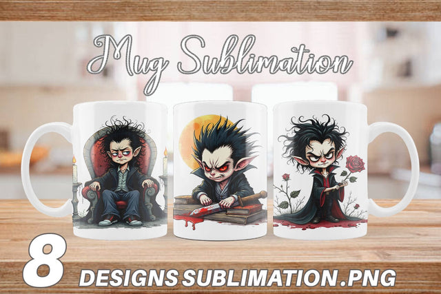 Mug Wrap Grumpy Vampire Sublimation artnoy 