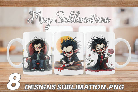 Mug Wrap Grumpy Vampire Sublimation artnoy 