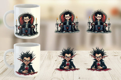 Mug Wrap Grumpy Vampire Sublimation artnoy 