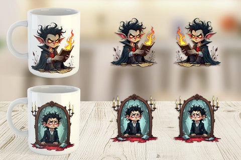 Mug Wrap Grumpy Vampire Sublimation artnoy 