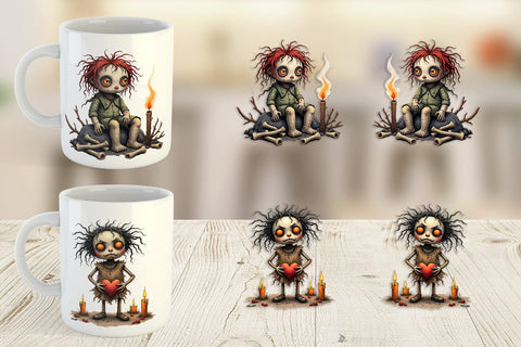 Mug Wrap Grumpy Voodoo Doll Sublimation artnoy 