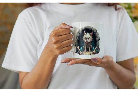 Mug Wrap Grumpy Werewolf Sublimation artnoy 