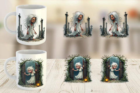 Mug Wrap Grumpy White Lady Sublimation artnoy 