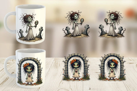 Mug Wrap Grumpy Zombie Couple Sublimation artnoy 