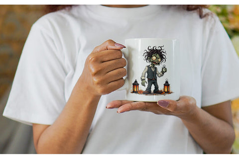 Mug Wrap Grumpy Zombie Couple Sublimation artnoy 