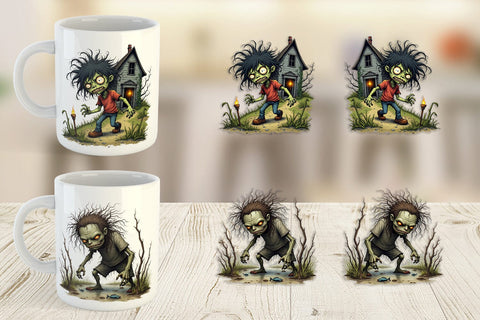 Mug Wrap Grumpy Zombie Sublimation artnoy 