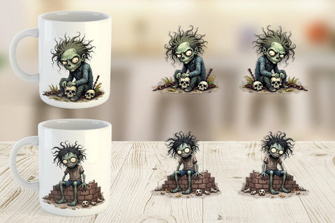 Mug Wrap Grumpy Zombie Sublimation artnoy 