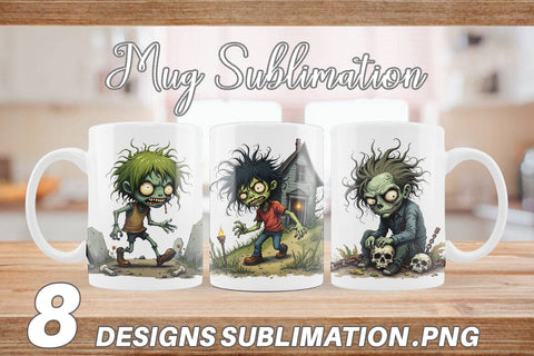 Mug Wrap Grumpy Zombie Sublimation artnoy 