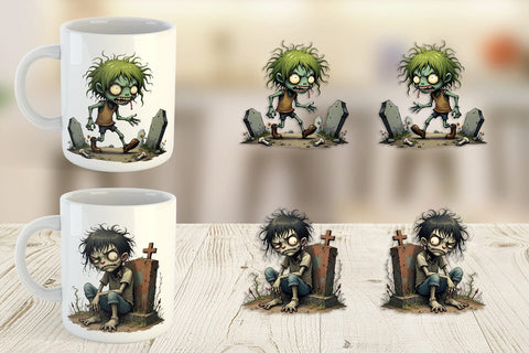 Mug Wrap Grumpy Zombie Sublimation artnoy 
