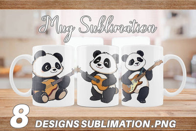 Mug Wrap Guitar Panda Sublimation artnoy 