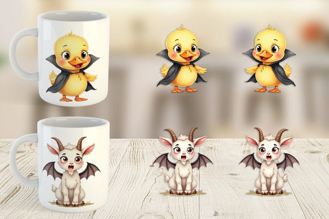 Mug Wrap Halloween Animals Sublimation artnoy 