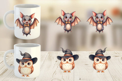Mug Wrap Halloween Animals Sublimation artnoy 