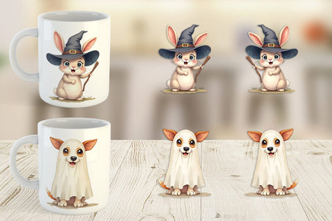 Mug Wrap Halloween Animals Sublimation artnoy 