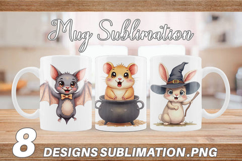 Mug Wrap Halloween Animals Sublimation artnoy 