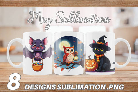 Mug Wrap Halloween Animals Sublimation artnoy 