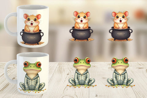 Mug Wrap Halloween Animals Sublimation artnoy 