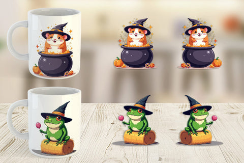 Mug Wrap Halloween Animals Sublimation artnoy 