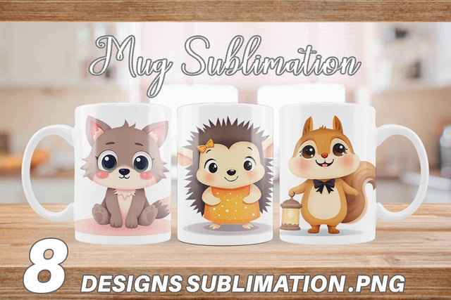Mug Wrap Halloween Animals Sublimation artnoy 