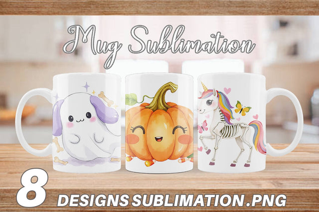 Mug Wrap Halloween Characters Sublimation artnoy 