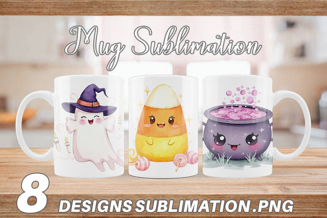 Mug Wrap Halloween Characters Sublimation artnoy 