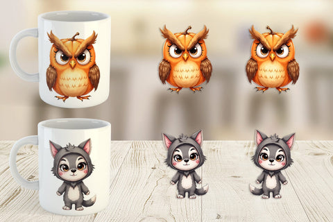 Mug Wrap Halloween Critters Sublimation artnoy 