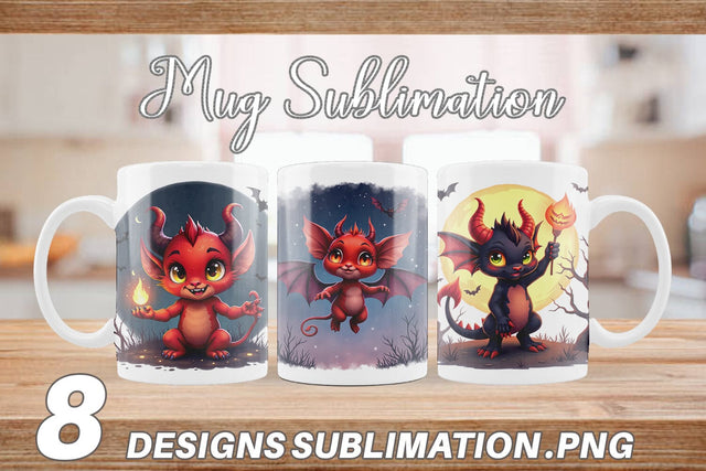 Mug Wrap Halloween Demon Spark Sublimation artnoy 
