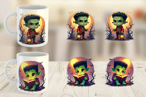 Mug Wrap Halloween Franky Bolt Sublimation artnoy 