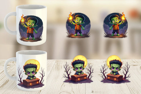 Mug Wrap Halloween Franky Bolt Sublimation artnoy 