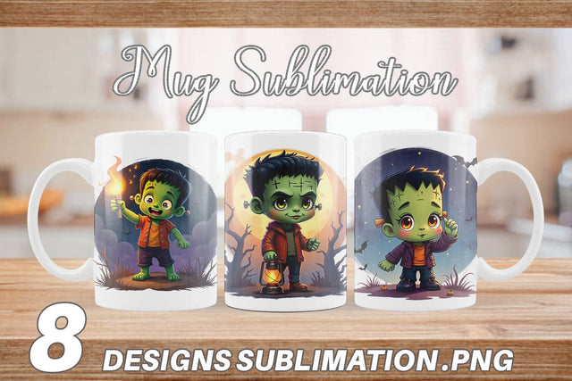 Mug Wrap Halloween Franky Bolt Sublimation artnoy 