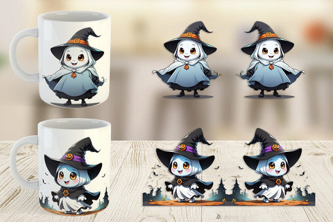 Mug Wrap Halloween Ghost Sublimation artnoy 