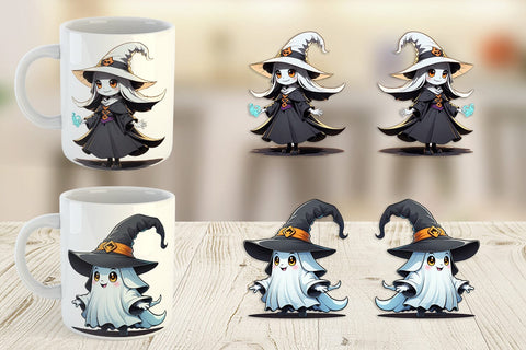 Mug Wrap Halloween Ghost Sublimation artnoy 