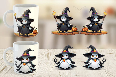 Mug Wrap Halloween Ghost Sublimation artnoy 