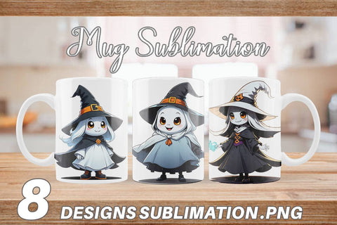 Mug Wrap Halloween Ghost Sublimation artnoy 