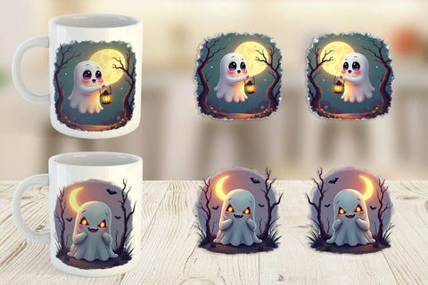 Mug Wrap Halloween Ghostly Charm Sublimation artnoy 