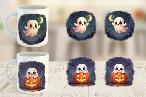 Mug Wrap Halloween Ghostly Charm Sublimation artnoy 