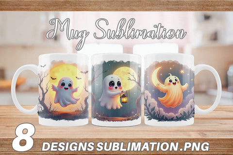 Mug Wrap Halloween Ghostly Charm Sublimation artnoy 