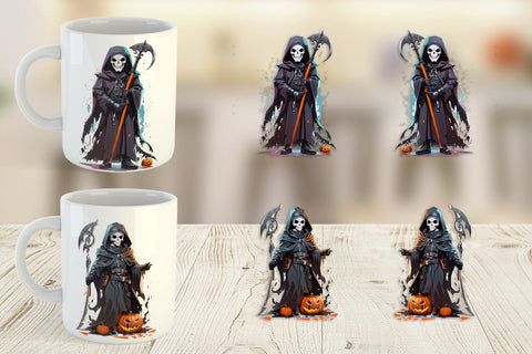 Mug Wrap Halloween Grim Reaper Sublimation artnoy 