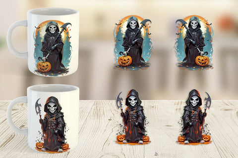 Mug Wrap Halloween Grim Reaper Sublimation artnoy 