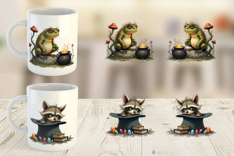 Mug Wrap Halloween Grumpy Critters Sublimation artnoy 