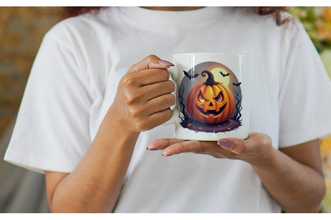Mug Wrap Halloween Jack Lantern Sublimation artnoy 