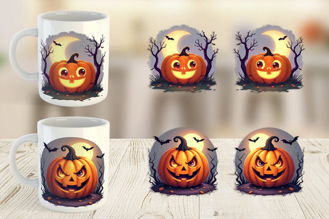 Mug Wrap Halloween Jack Lantern Sublimation artnoy 