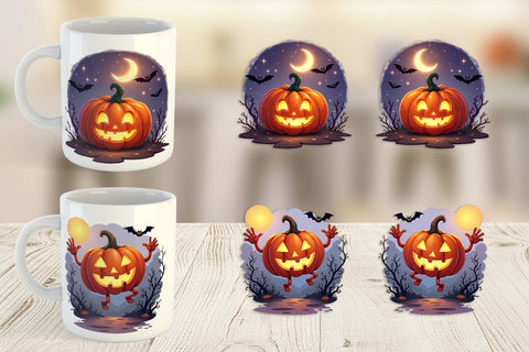 Mug Wrap Halloween Jack Lantern Sublimation artnoy 
