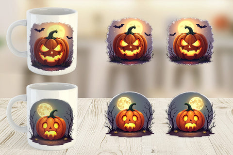 Mug Wrap Halloween Jack Lantern Sublimation artnoy 