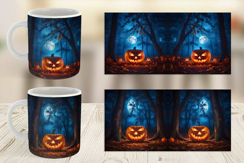 Mug Wrap Halloween Jack-O-Lantern Sublimation artnoy 