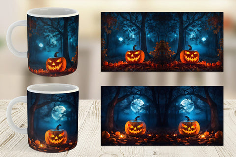 Mug Wrap Halloween Jack-O-Lantern Sublimation artnoy 