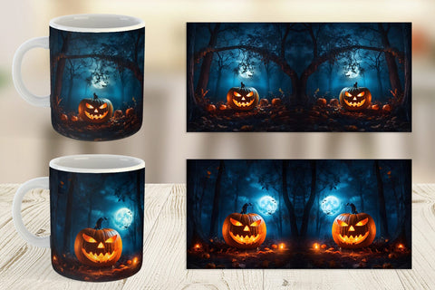 Mug Wrap Halloween Jack-O-Lantern Sublimation artnoy 
