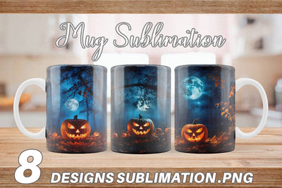 Mug Wrap Halloween Jack-O-Lantern Sublimation artnoy 